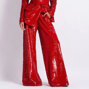 PATBO SEQUIN WIDE LEG PANT SZ 6